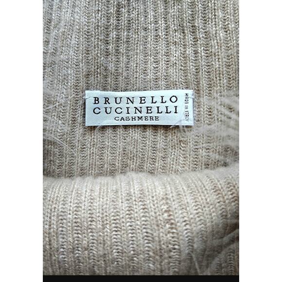 BRUNELLO CUCINELLI stunning! 100% cashmere & ostrich knit vest top $7,800 s/m - Picture 14 of 15